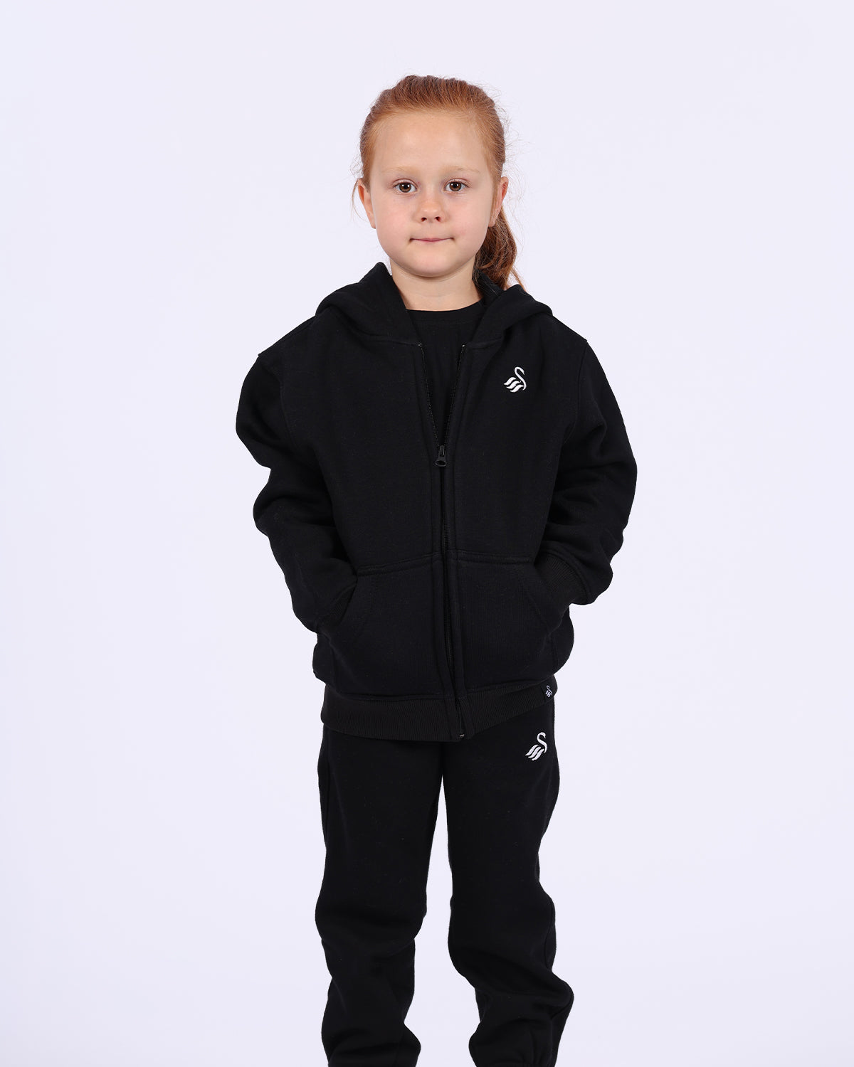 Junior Essentials Full Zip Hoodie - Black