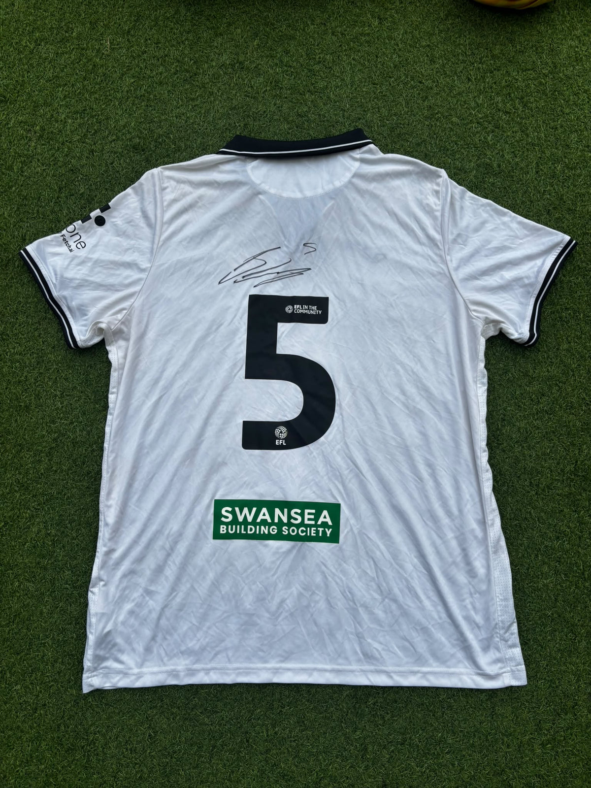 Match-worn Signed Death Row Pre-Season Shirt - Cabango 5