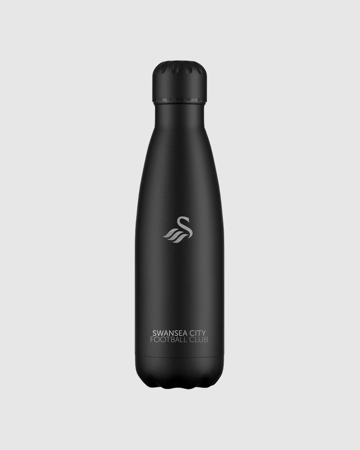 Crest Text Water Bottle - Black