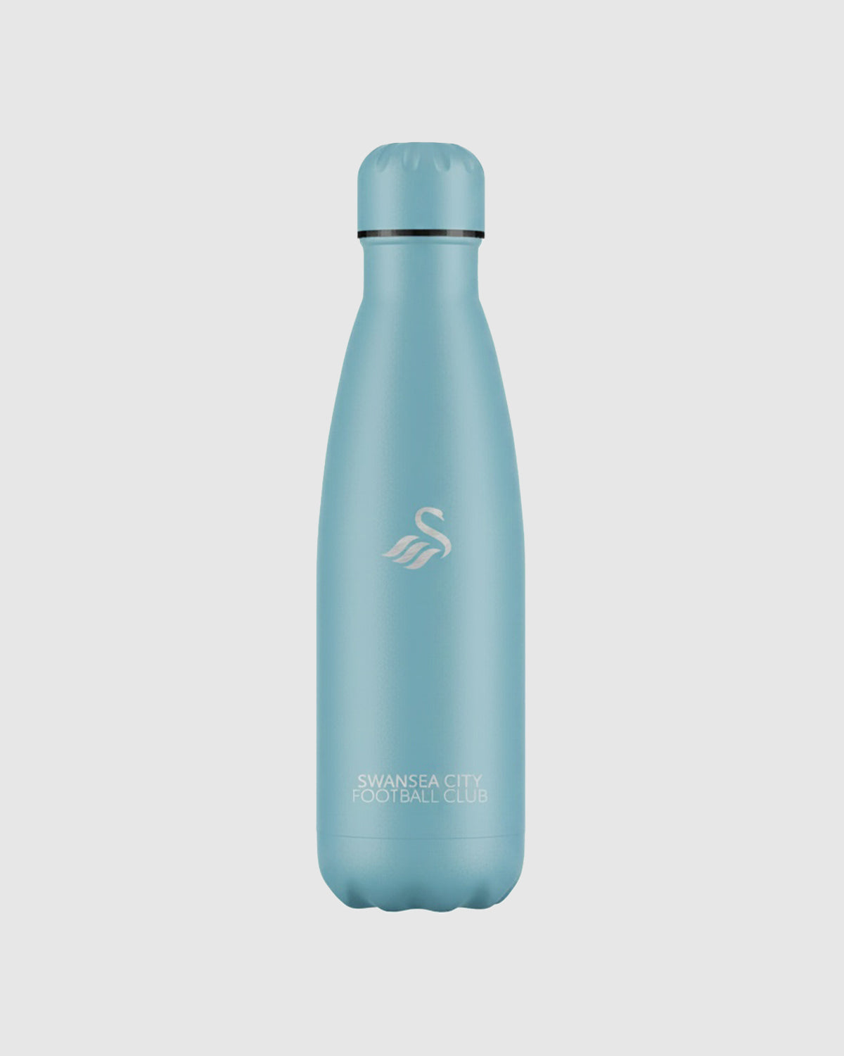 Crest Text Water Bottle - Light Blue