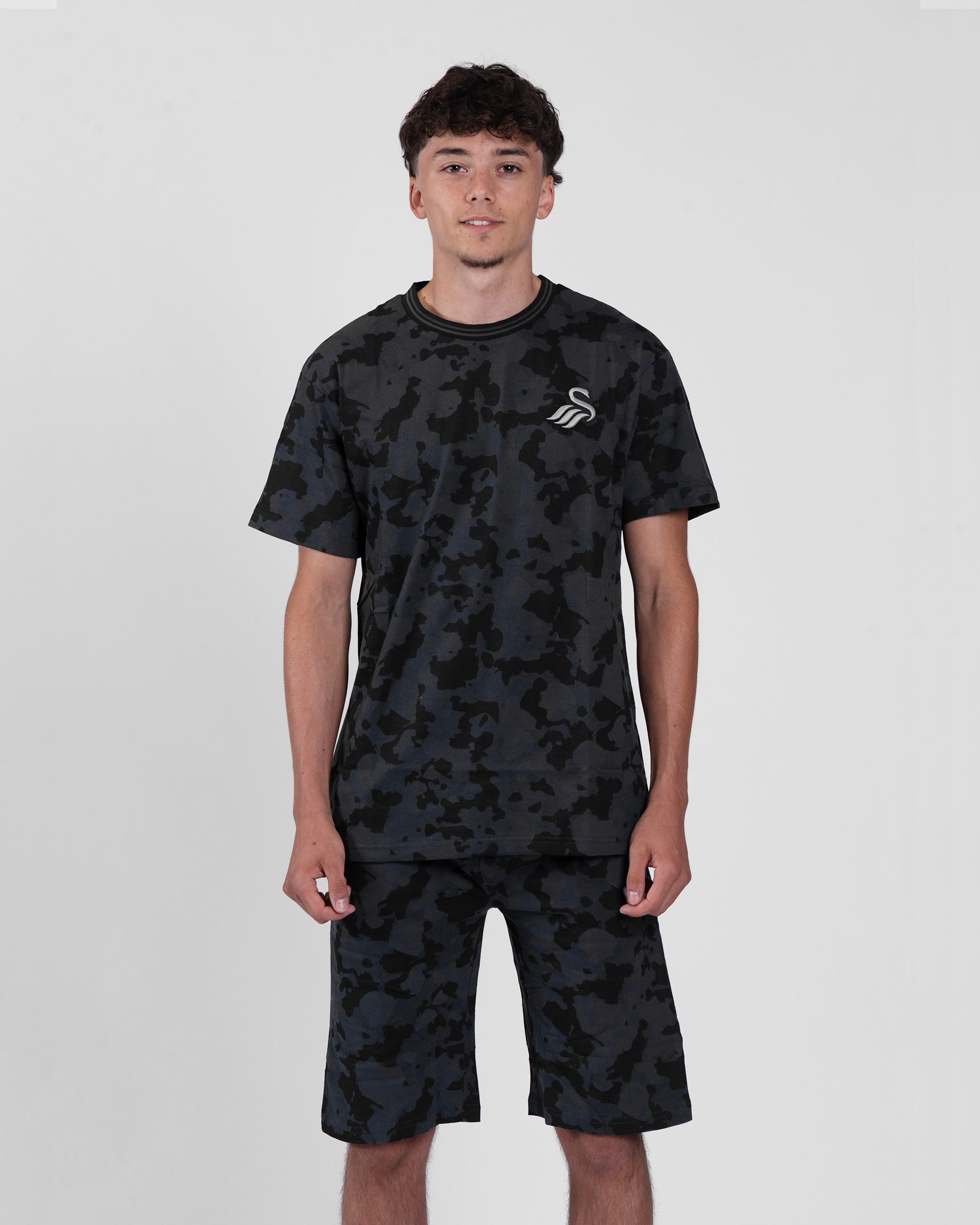 Junior Short Pyjamas - Black/Grey
