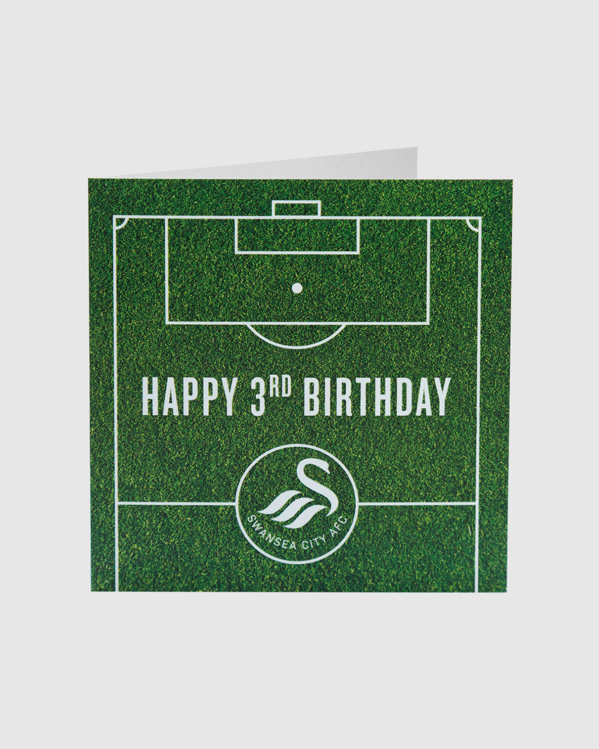 Swans Happy 3rd Birthday Card
