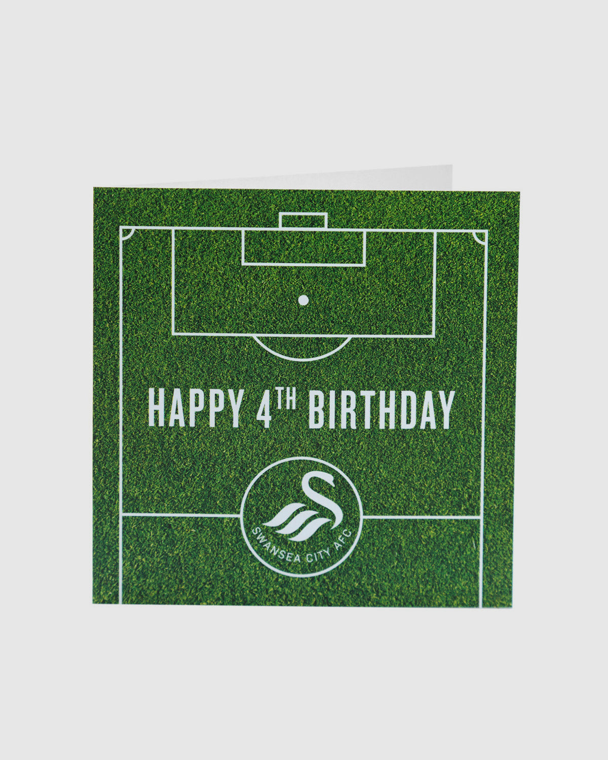 Swans Happy 4th Birthday Card