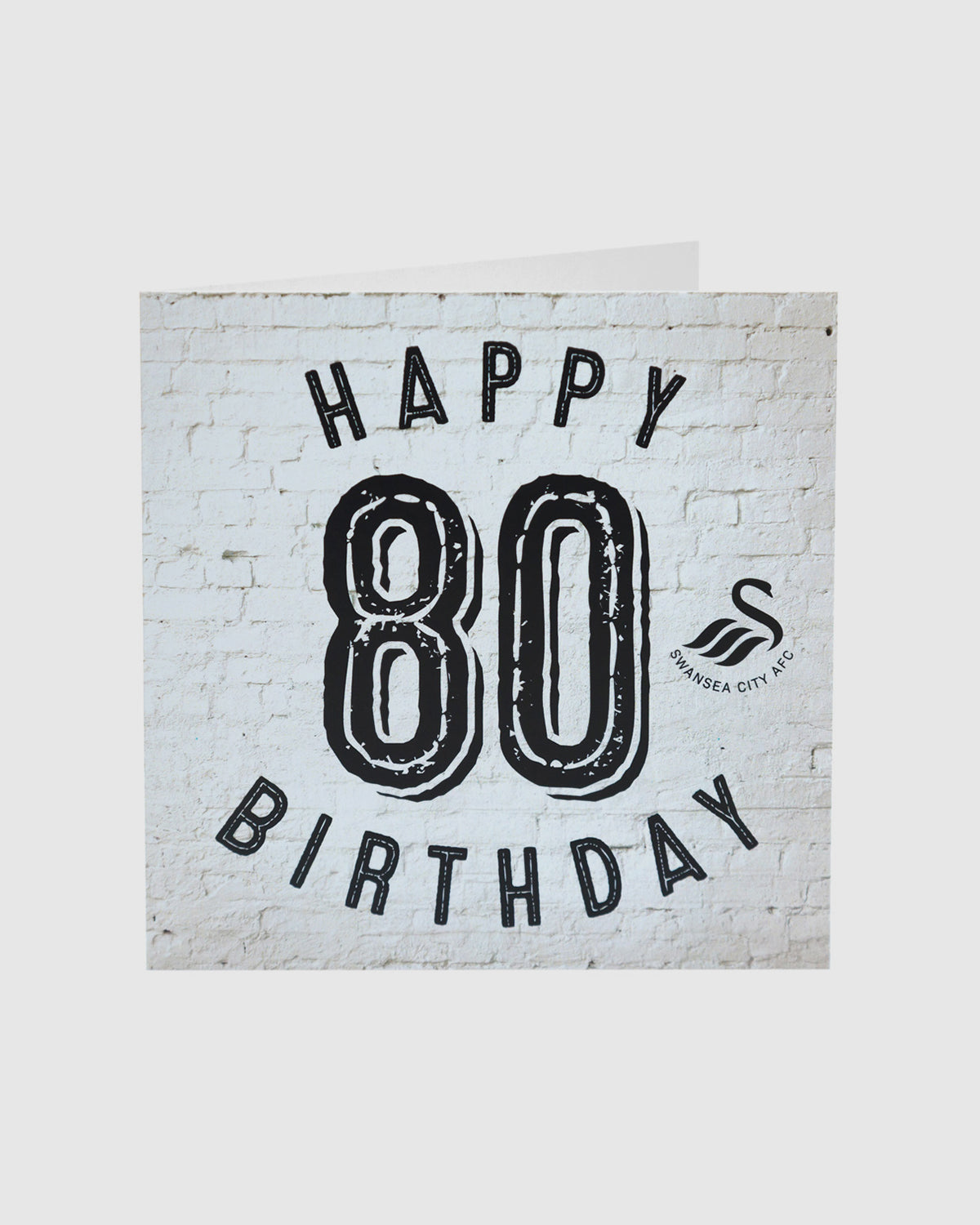 Swans Happy 80th Birthday Card