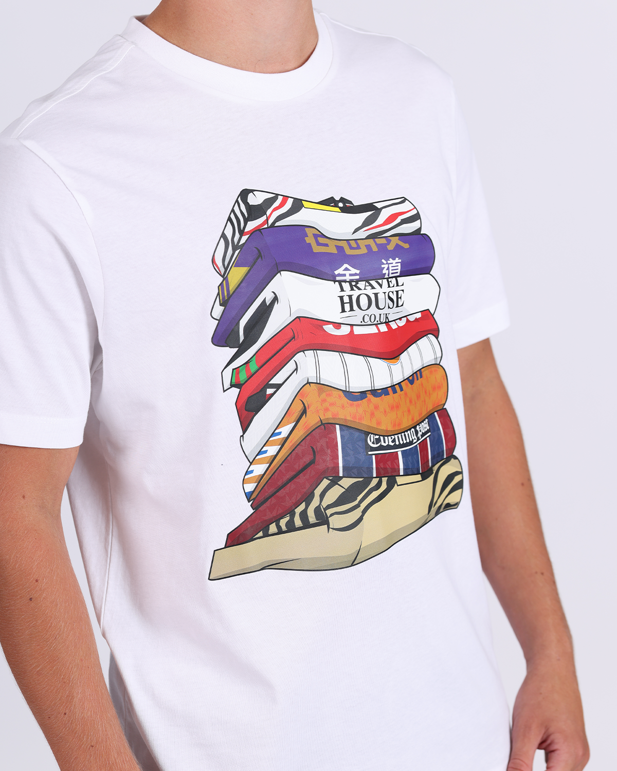 Retro Stack T-Shirt - White
