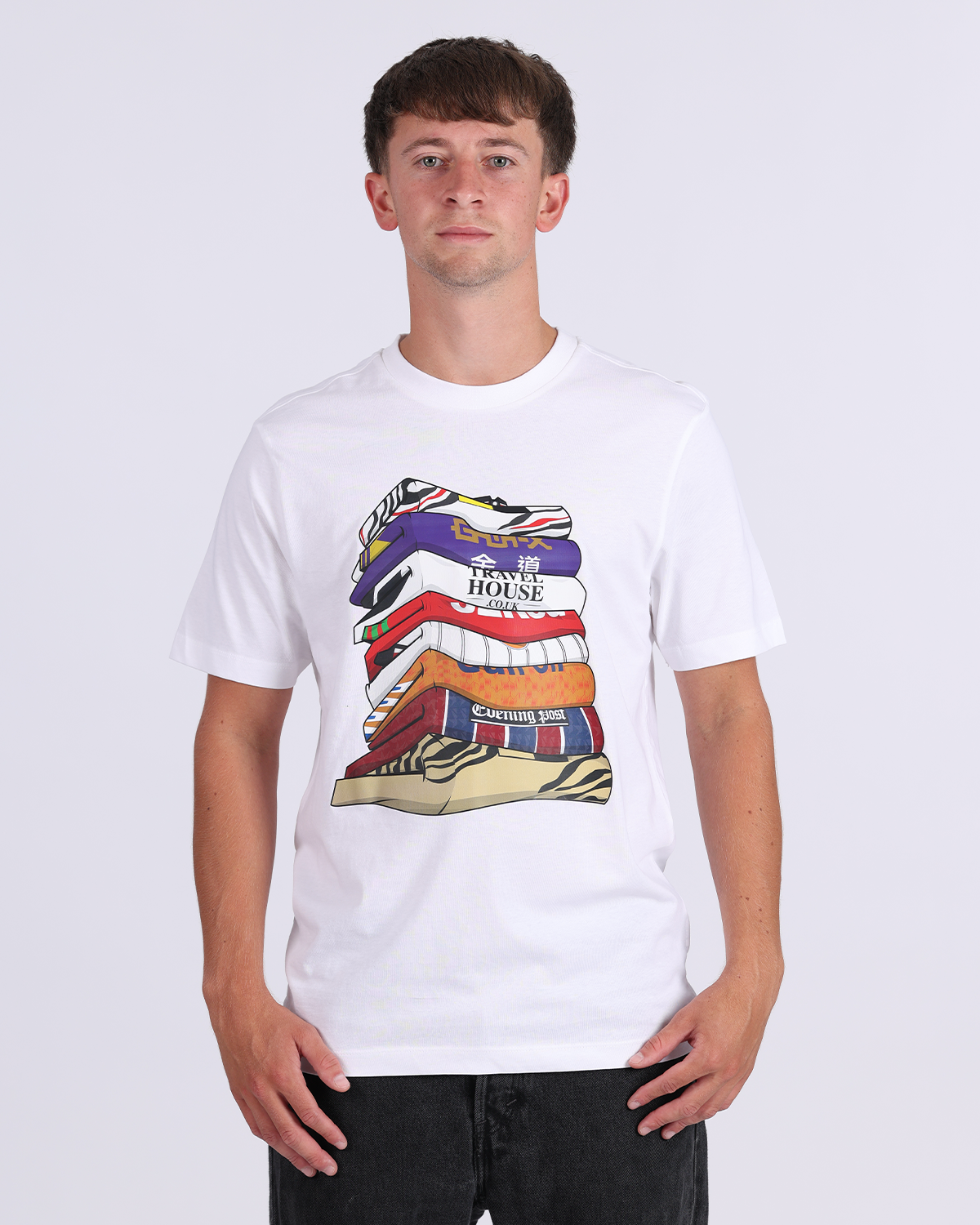 Retro Stack T-Shirt - White