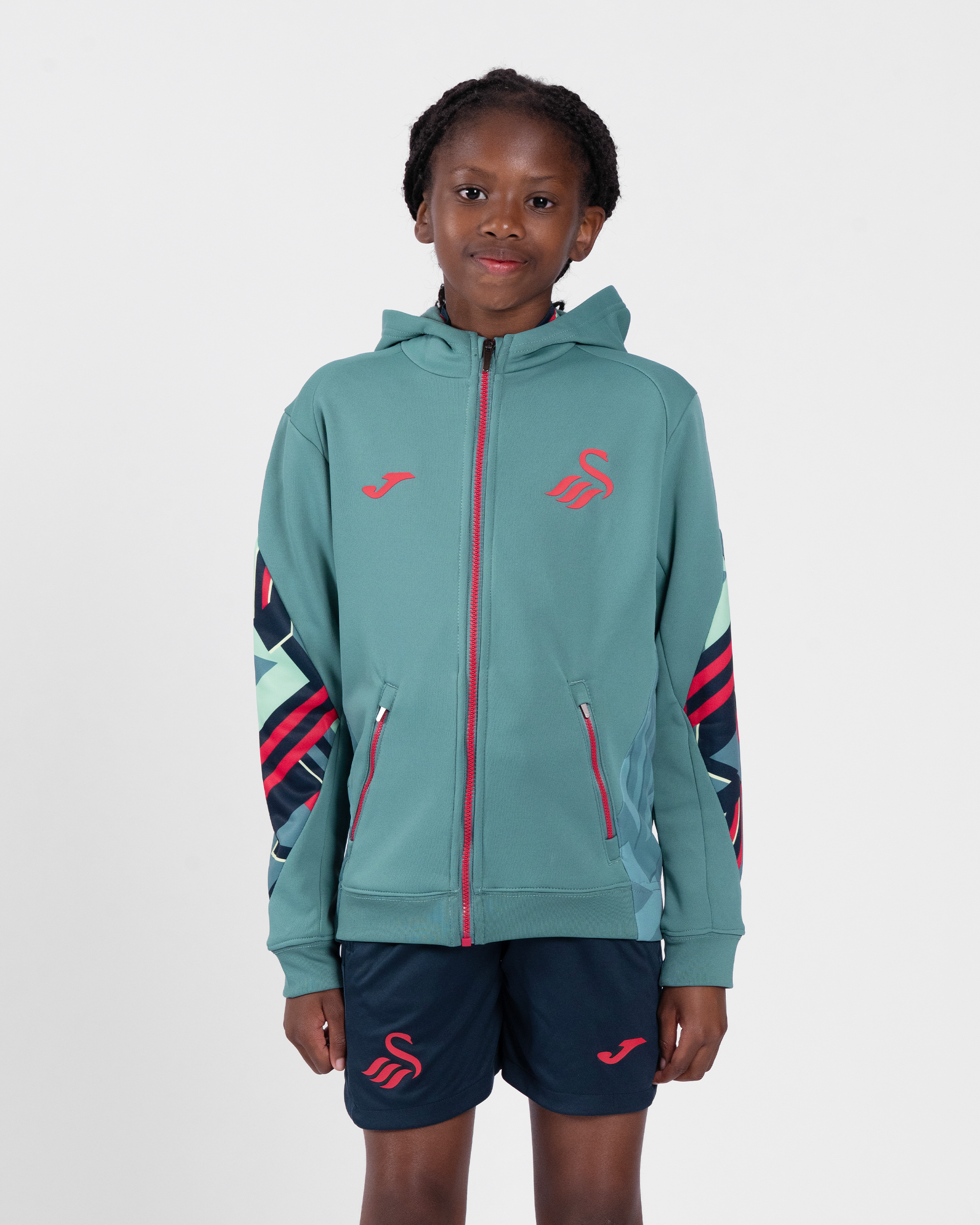 Junior Training Full Zip Hood 2025/26 - Green