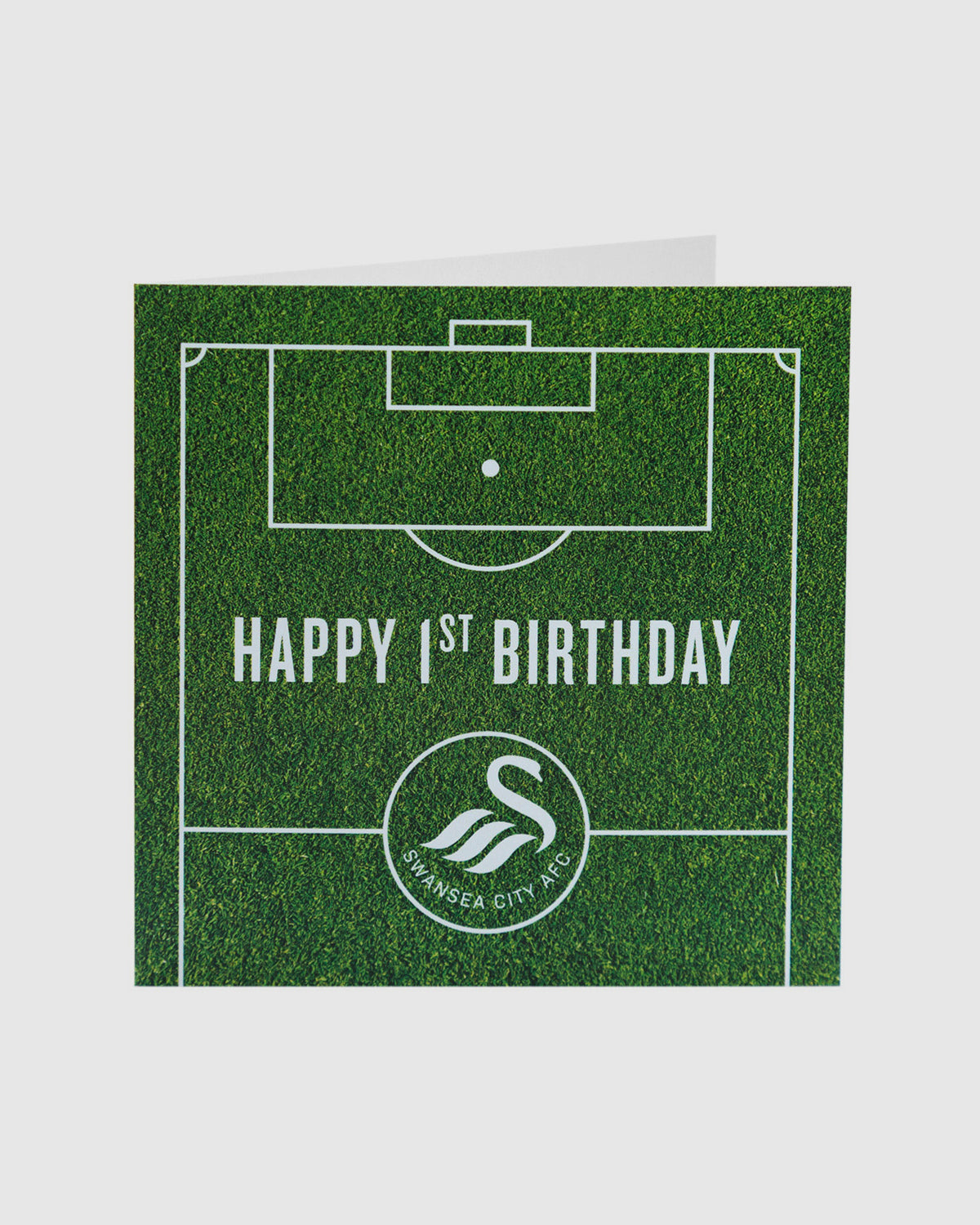 Swans Happy 1st Birthday Card