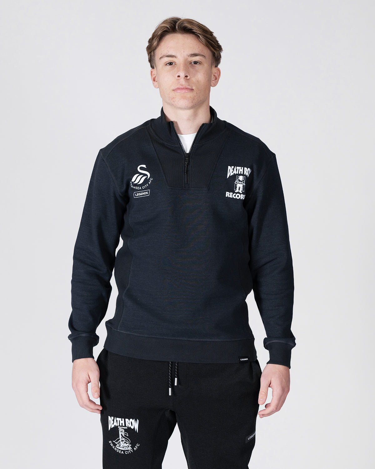 Swansea City AFC - Legends x Death Row 1/4 Zip - Black