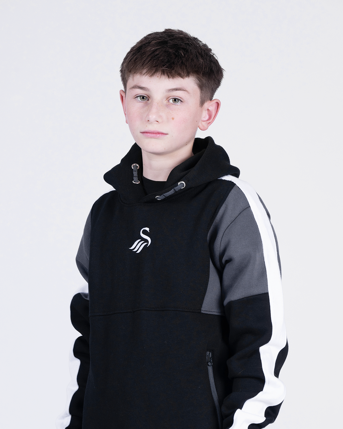 Junior Chivers Hoodie - Black/Charcoal