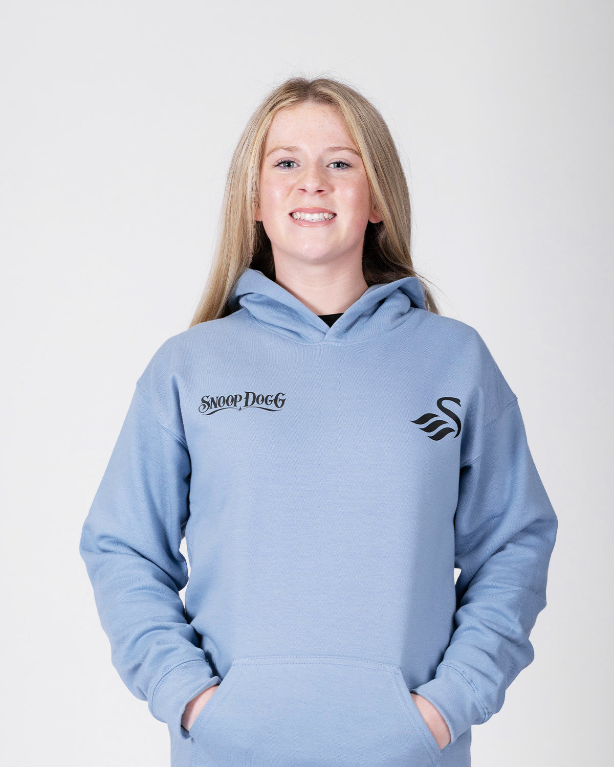 Junior Snoop Dogg x Swans Split Hoodie - Stone Blue