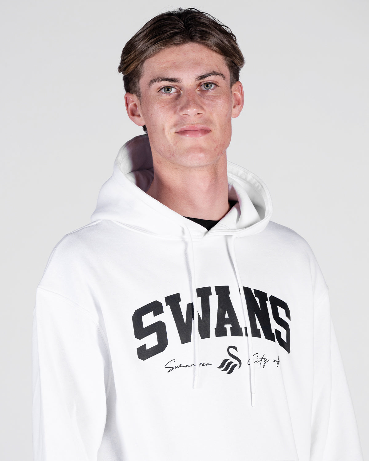Swans College Oversized Hoodie - White
