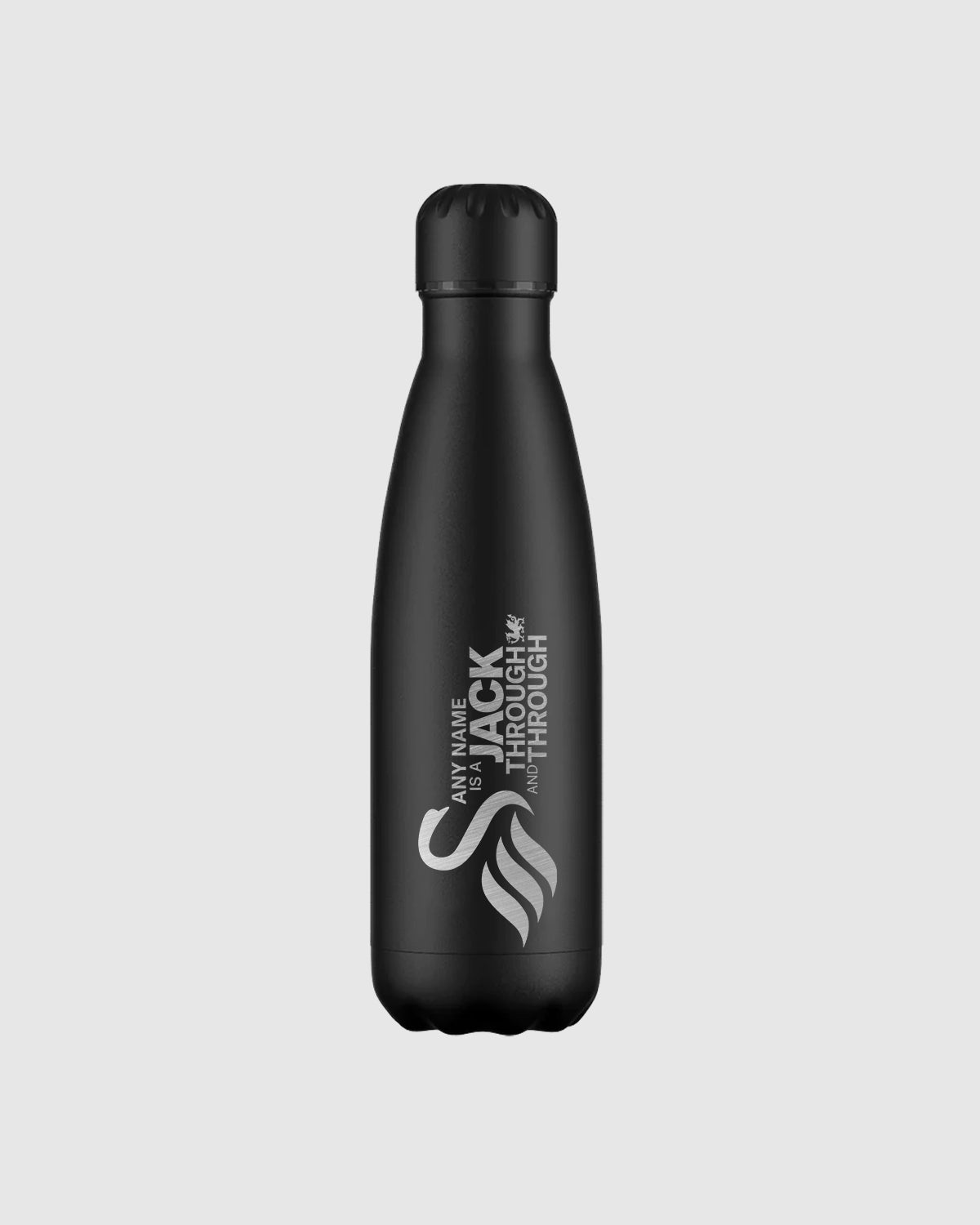Personalised Through & Through Water Bottle - Black