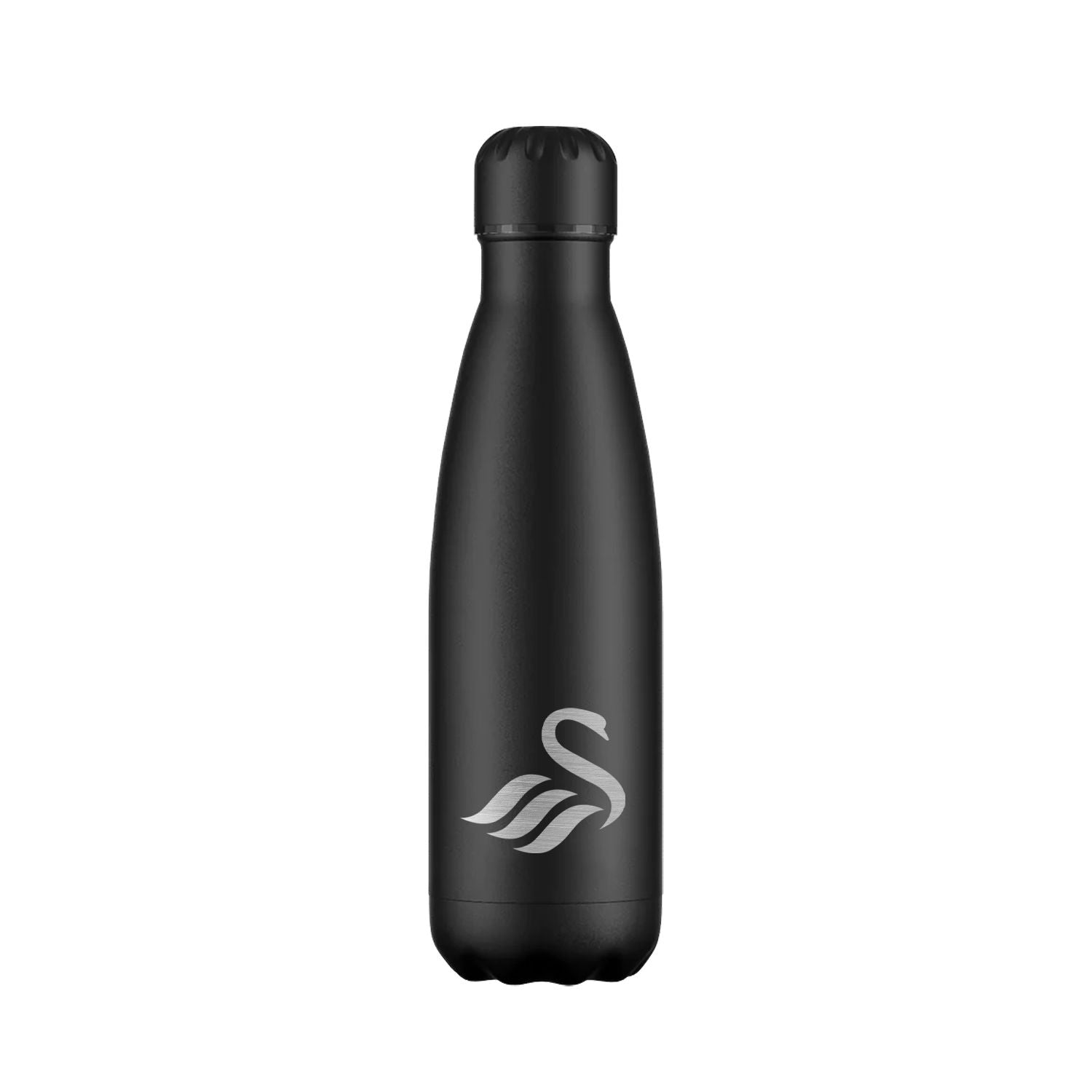 Crest Engraved Water Bottle - Black