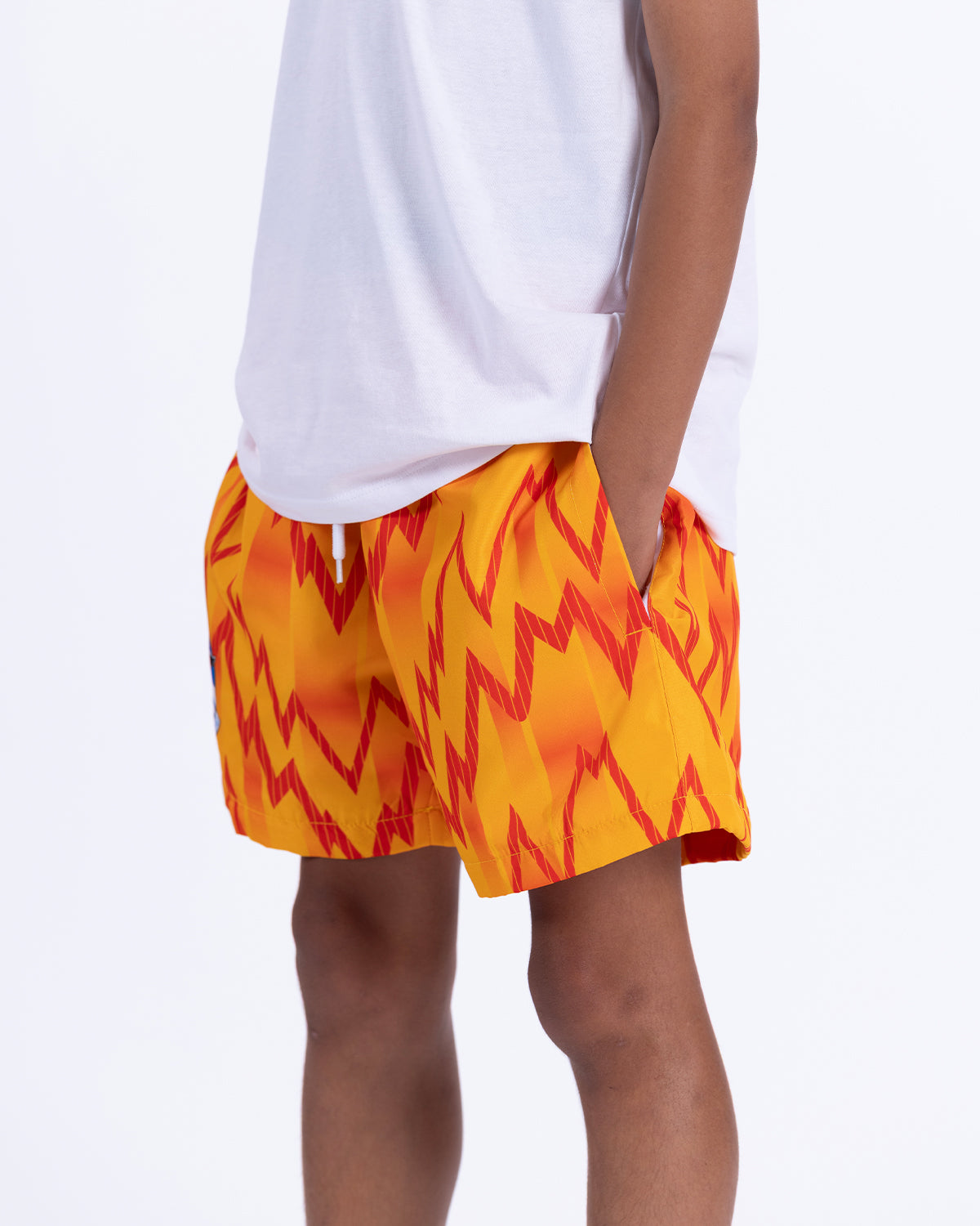 Junior Retro Swim Shorts - Orange