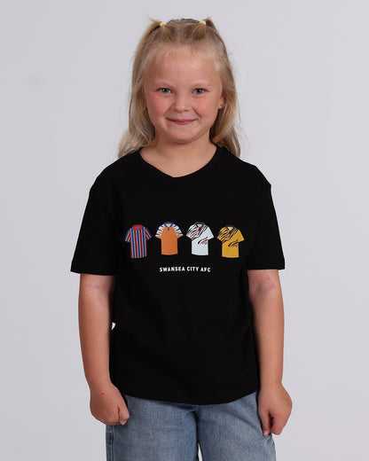 Junior 90's Retro T-Shirt - Black