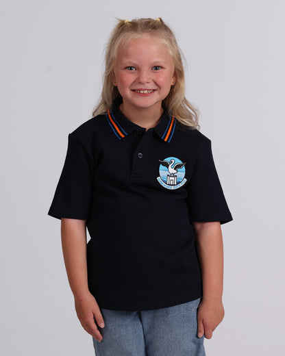 Junior Sandfields Tipped Polo - Navy