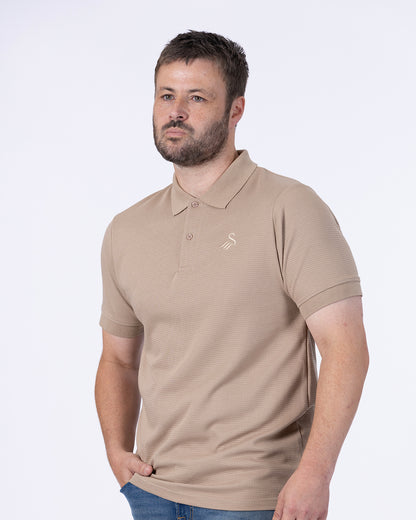 Tracker Waffle Polo - Stone