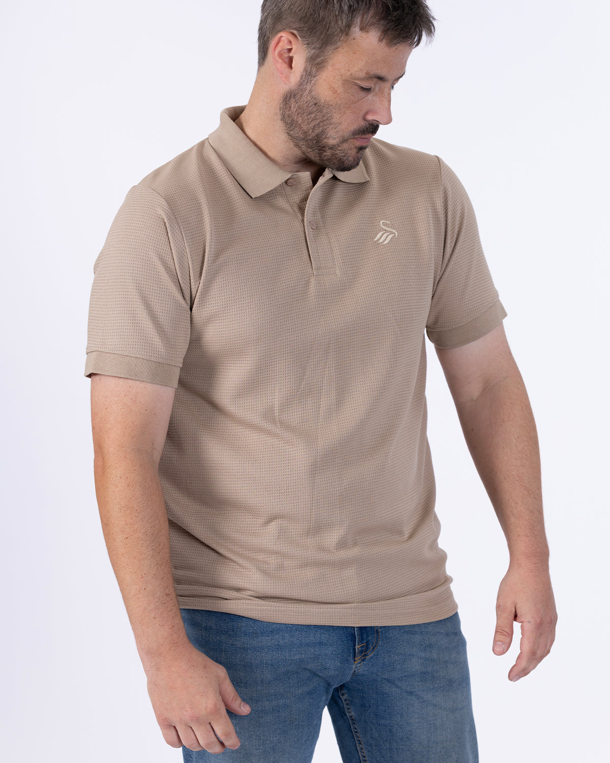 Tracker Waffle Polo - Stone