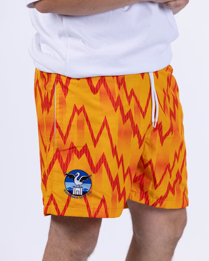 Adult Retro Swim Shorts - Orange
