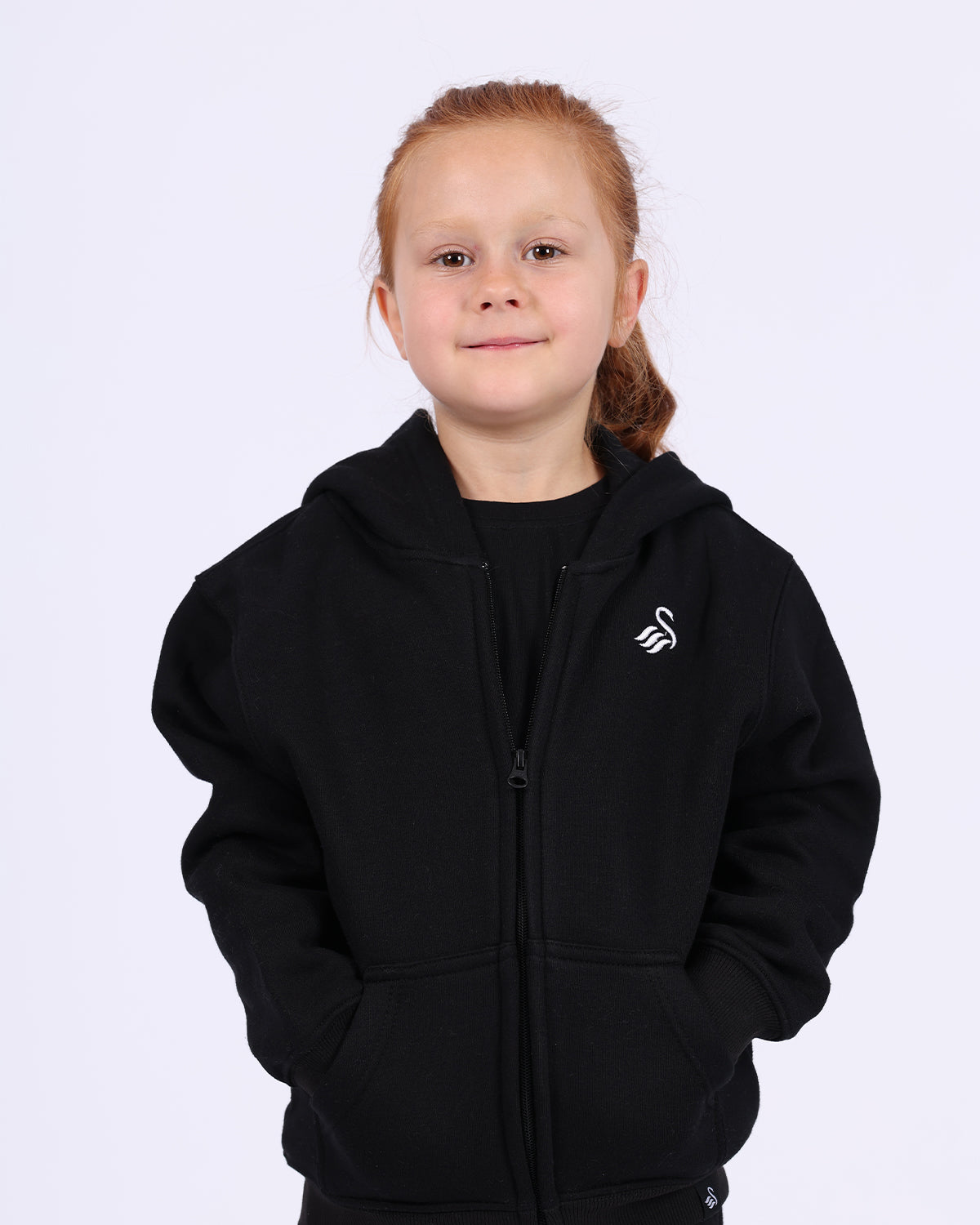 Junior Essentials Full Zip Hoodie - Black