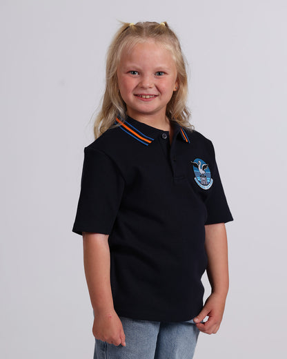 Junior Sandfields Tipped Polo - Navy