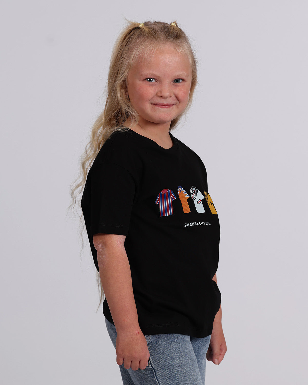 Junior 90's Retro T-Shirt - Black