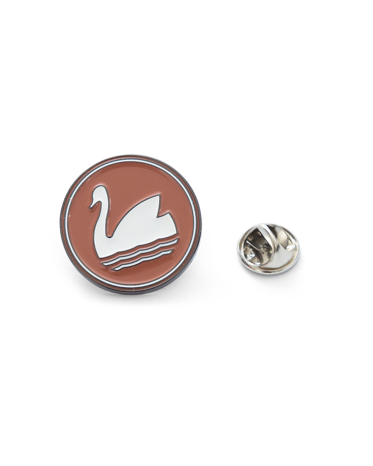 Copper Retro Crest Pin Badge