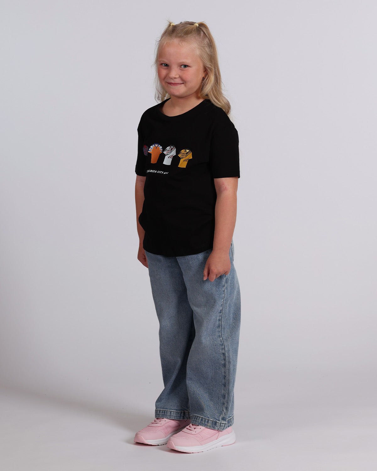 Junior 90's Retro T-Shirt - Black