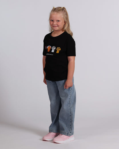 Junior 90's Retro T-Shirt - Black