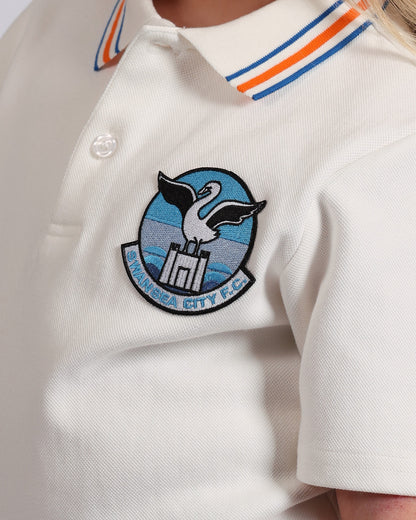 Junior Sandfields Tipped Polo - White