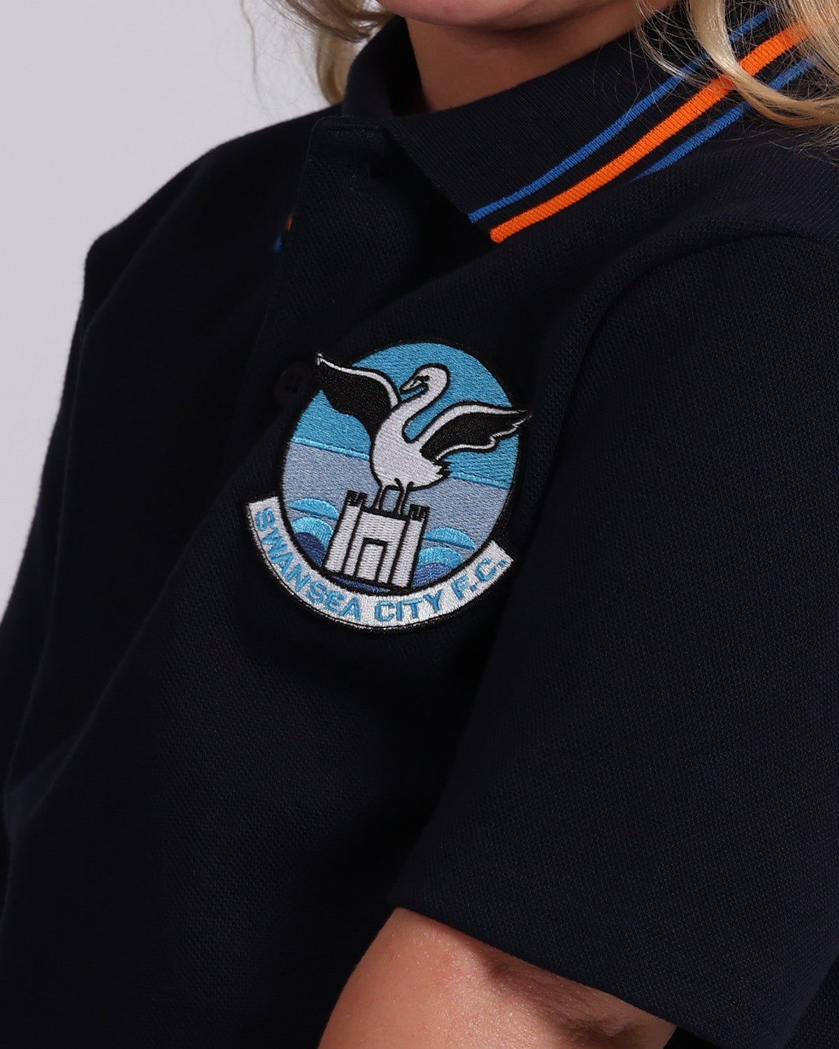 Junior Sandfields Tipped Polo - Navy