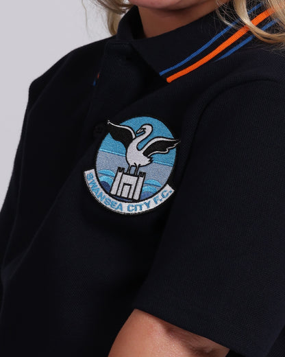 Junior Sandfields Tipped Polo - Navy