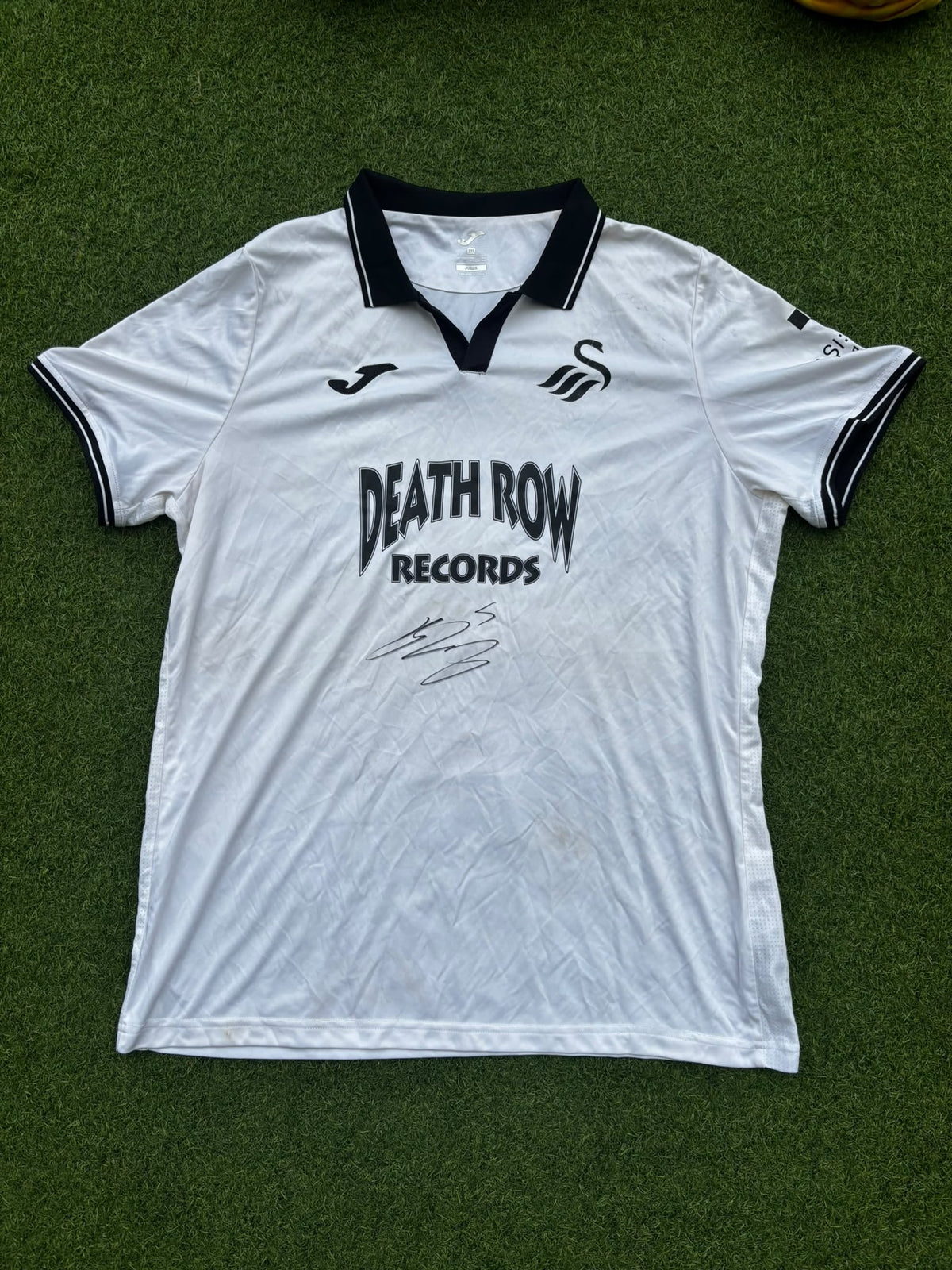 Match-worn Signed Death Row Pre-Season Shirt - Cabango 5