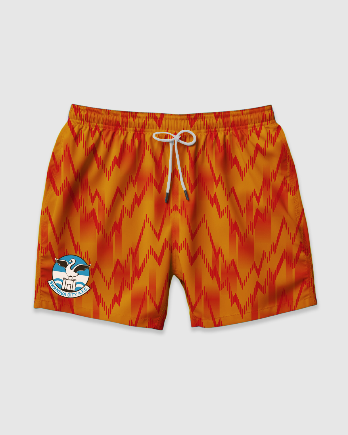 Junior Retro Swim Shorts - Orange