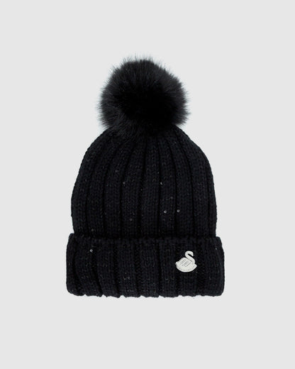 Ladies Sequin Ribbed Beanie