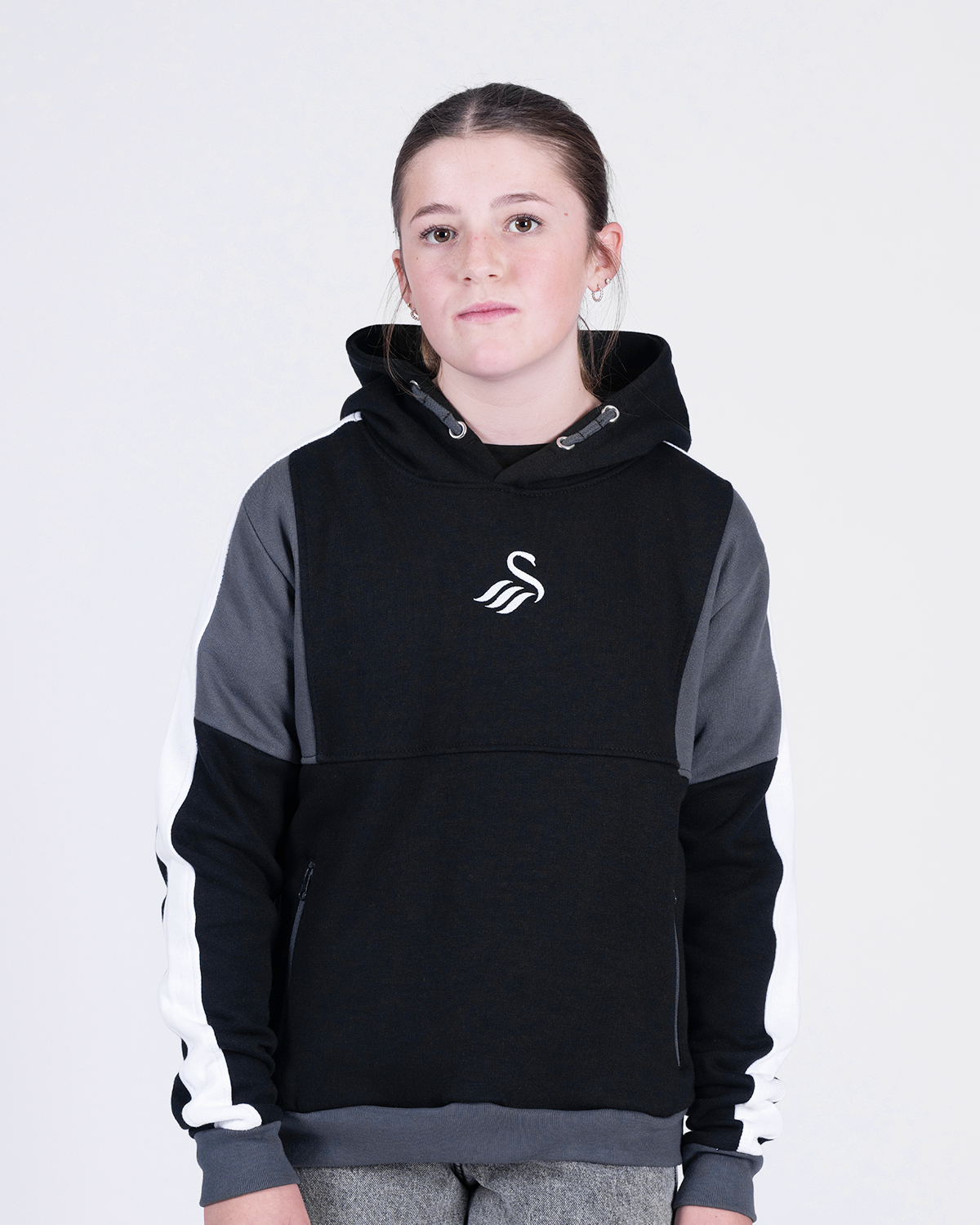Junior Chivers Hoodie - Black/Charcoal