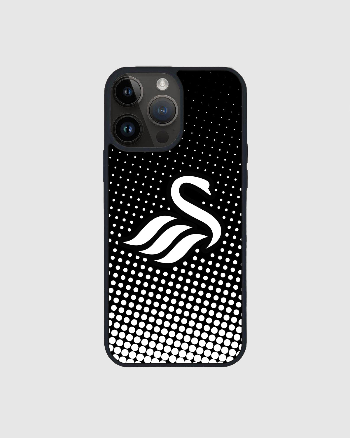 Swans Halftone Black Phone Case