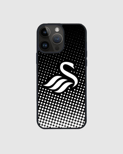 Swans Halftone Black Phone Case