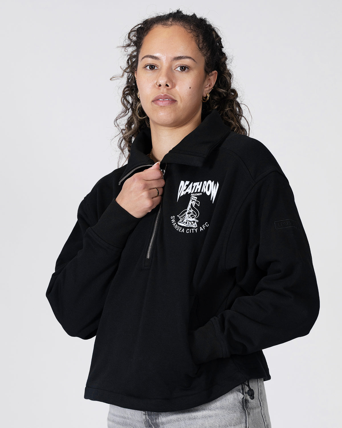 【BLACK】【WOMEN】Memorial sweat Swansea City AFC - Legends x Death Row Womens Hoodie - Onyx