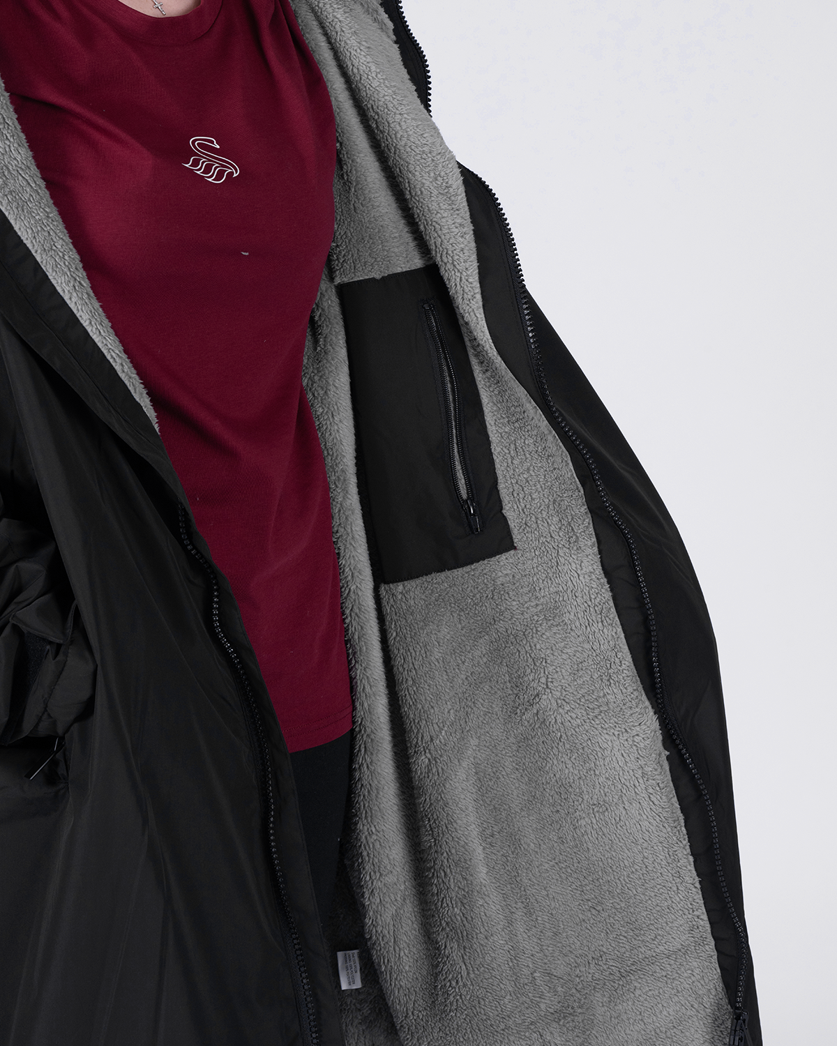 Adult Waterproof Robe Jacket - Black