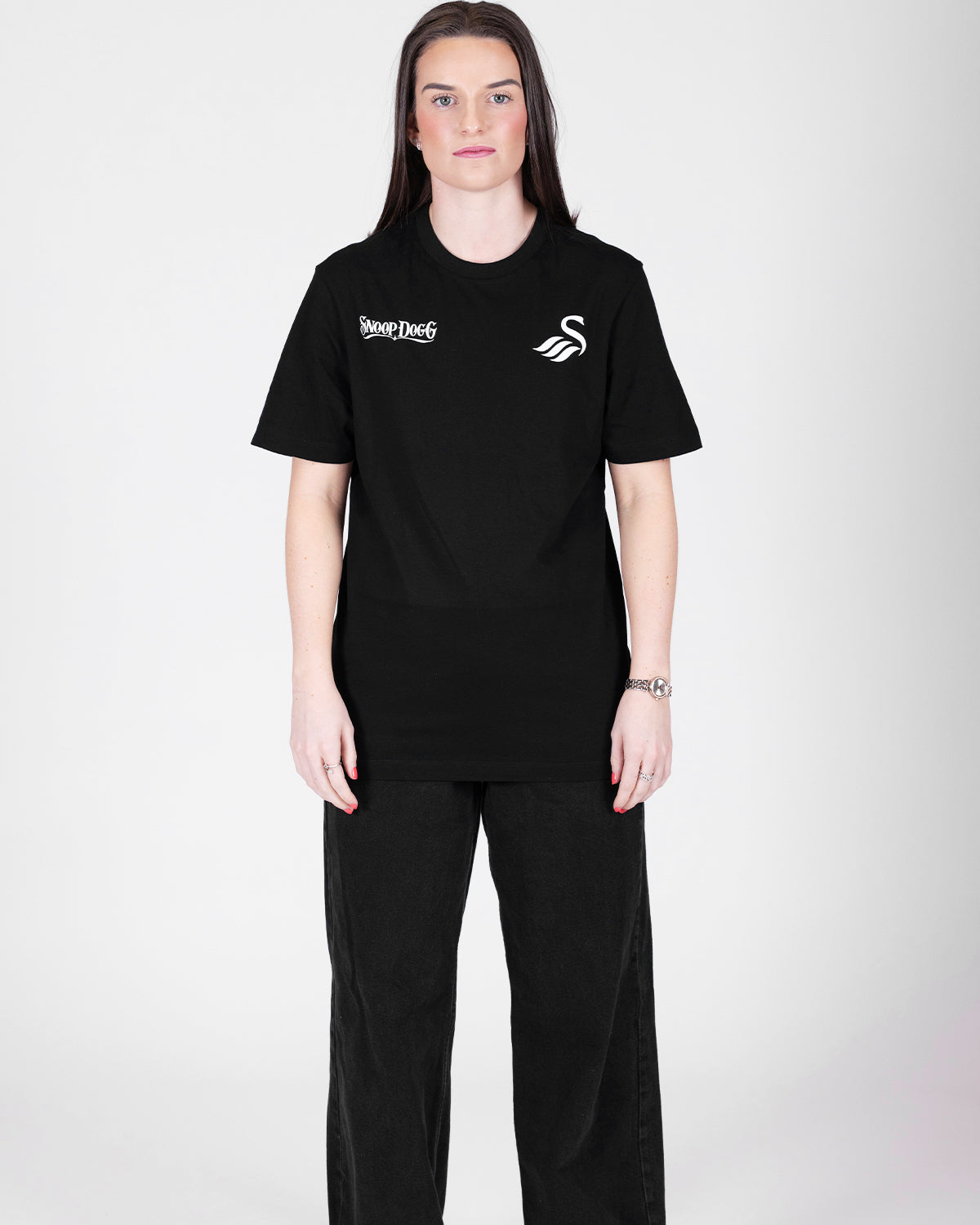 Adult Snoop Dogg x Swans Split T-Shirt - Black