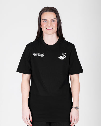 Adult Snoop Dogg x Swans Split T-Shirt - Black