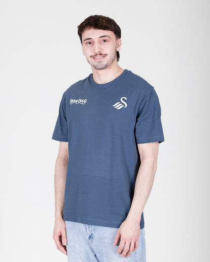 Snoop Dogg x Swans Split T-Shirt - Airforce Blue