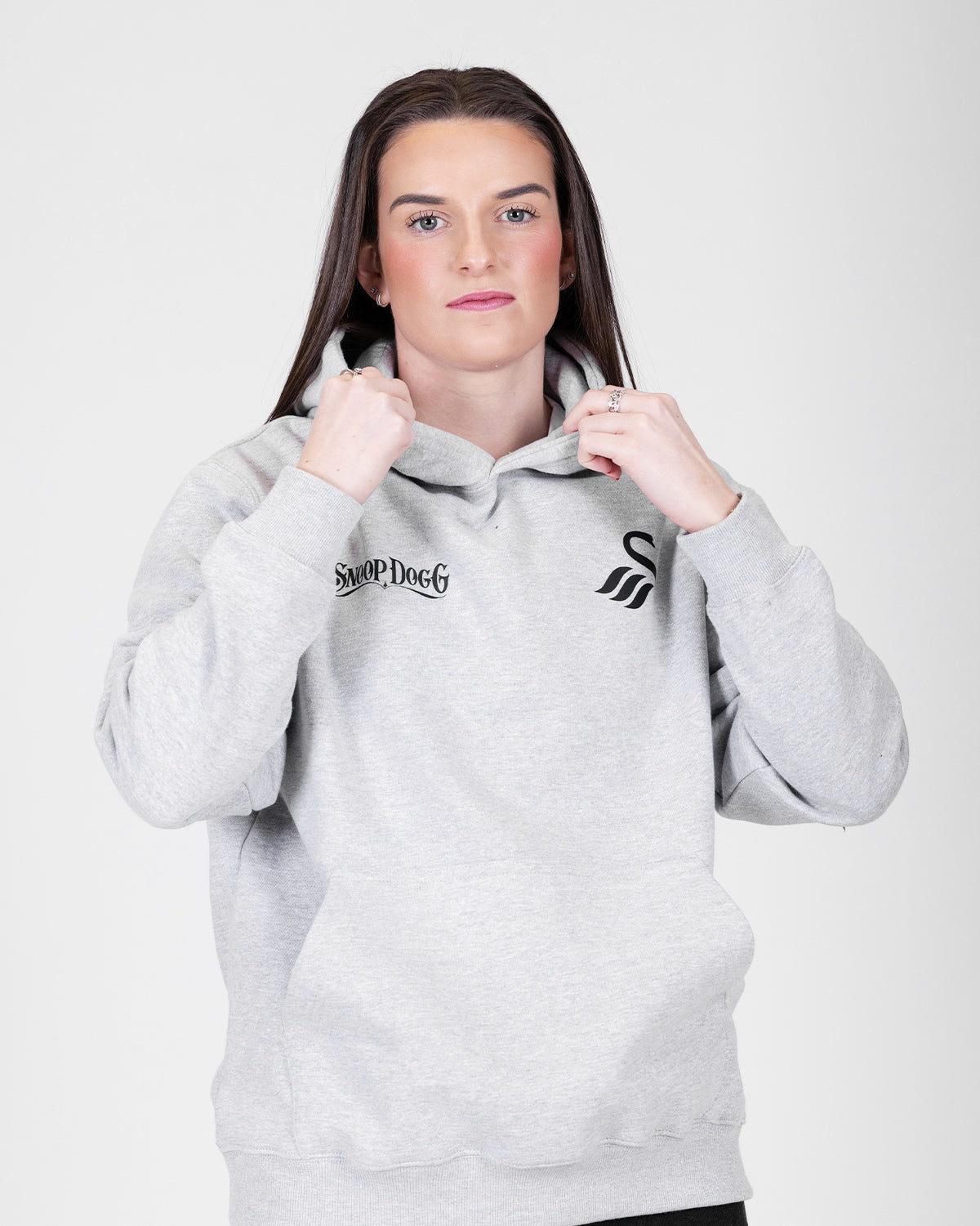 Adult Snoop Dogg x Swans Split Hoodie - Heather Grey