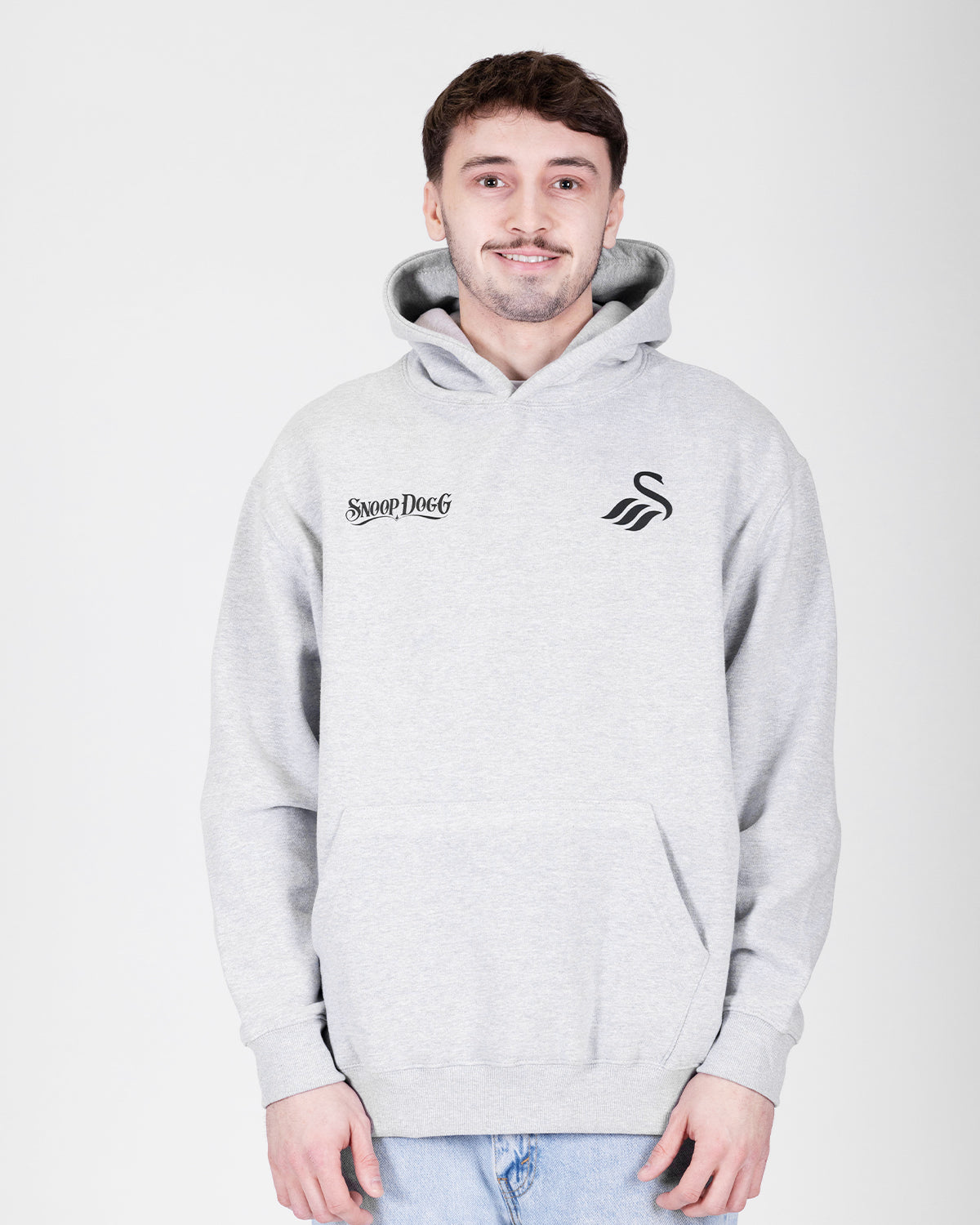 Swansea City AFC - Adult Snoop Dogg x Swans Split Hoodie - Heather