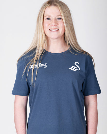 Junior Snoop Dogg x Swans Split T-Shirt - Airforce Blue