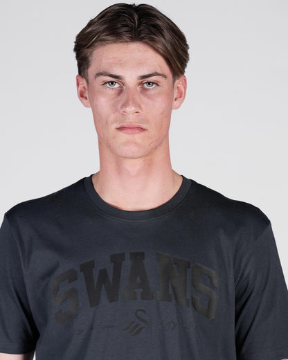 Adult Swans College T-Shirt - Carbon
