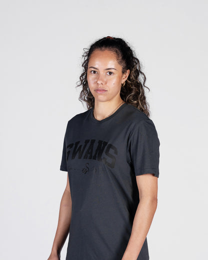 Adult Swans College T-Shirt - Carbon