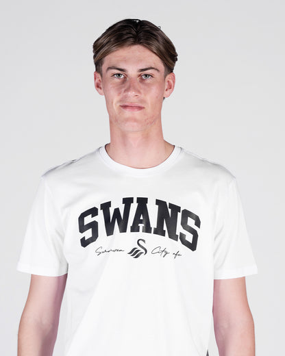 Adult Swans College T-Shirt - White